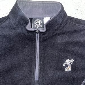 Black Mickey Mouse Golfing Disney fleece golf wind shirt pullover bag model M